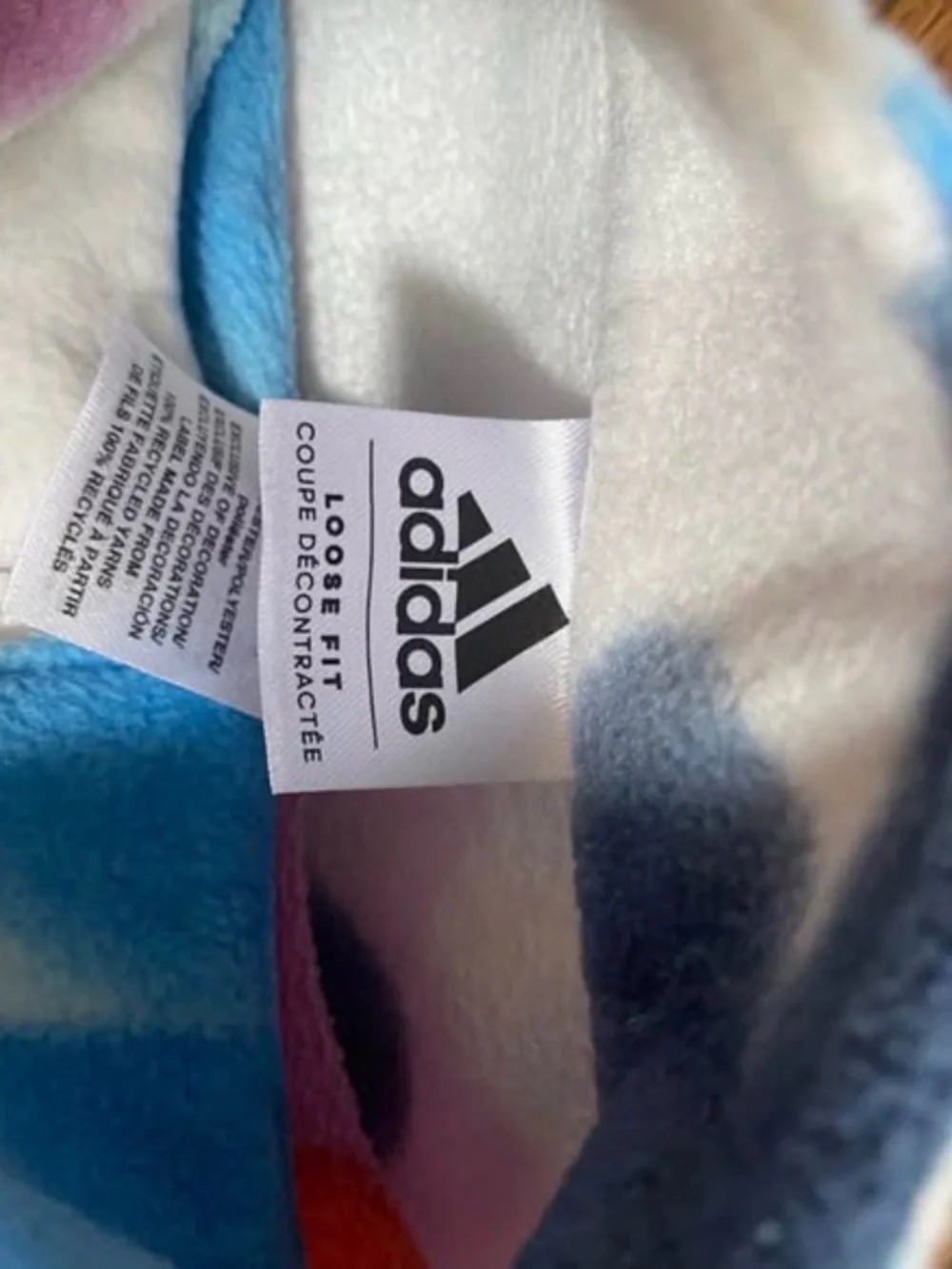 Adidas girls youth size small White Floral Quarter-Zip Fleece